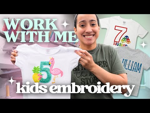 Small Business Vlog✨ Embroidering Kids Shirt Orders for My Etsy shop on my Melco EMT16X [Video]