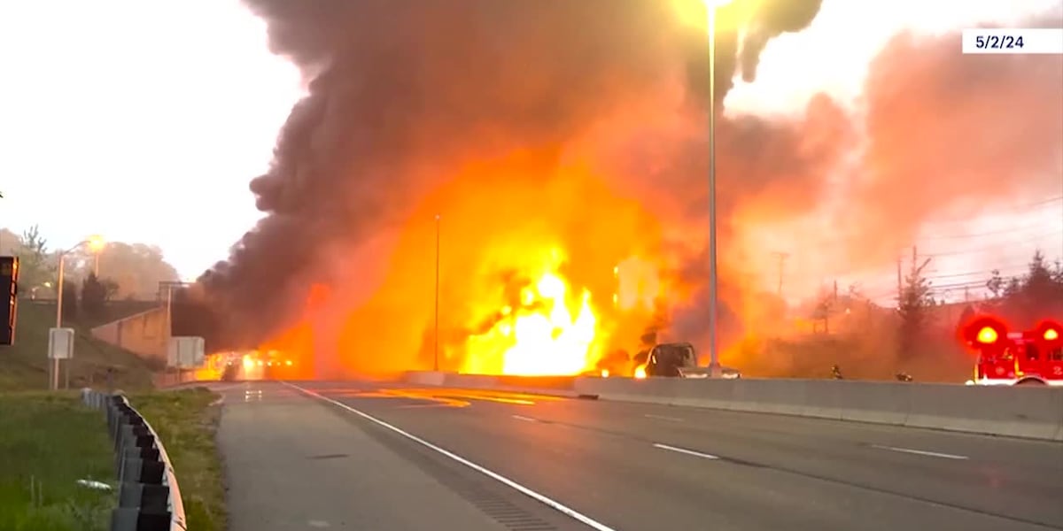 Truck driver who survived massive, fiery crash says hes lucky to be alive [Video]