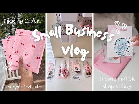 SMALL BUSINESS VLOG: Unexpected Sales, Packing Orders, Insane TikTok Shop Policy [Video]