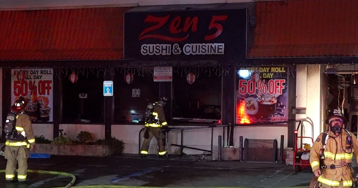 Fire at Zen 5 sushi restaurant in Pacific Beach forces evacuation [Video]