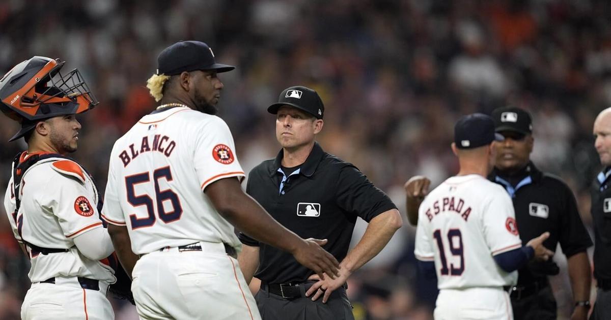 Astros starter Ronel Blanco ejected in the fourth inning after a foreign substance check [Video]