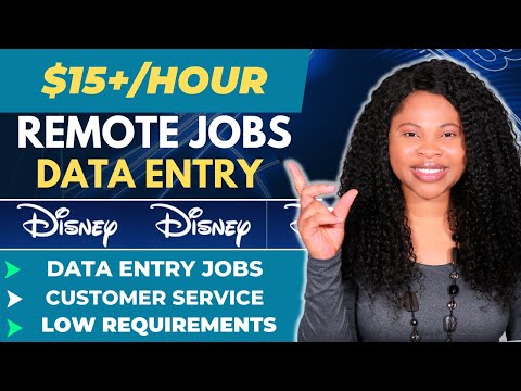 Work From Home Jobs 2024 : Disney Remote Jobs, Data Entry Jobs (Typing, WFH Jobs) [Video]