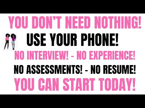 You Don’t Need Nothing But A Phone No Interview No Experience No Resume Work From Home Job Online [Video]