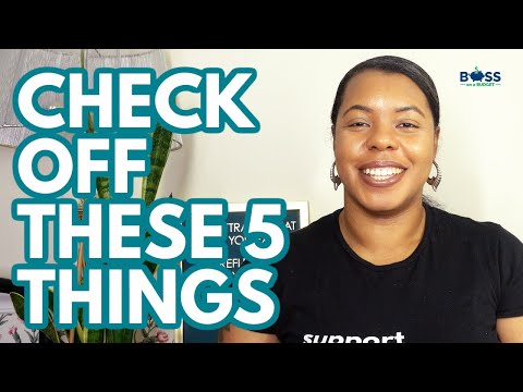 Checklist for raising money [Video]