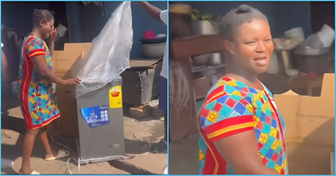 Ghanaian Ice-kenkey Seller Overwhelmed As Stranger Gifts Her New Fridge: “I Was Not Expecting It” [Video]