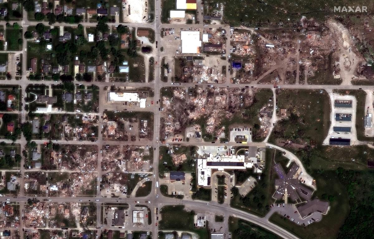 Satellite imagery shows devastation left behind from EF-4 tornado in Greenfield, Iowa [Video]