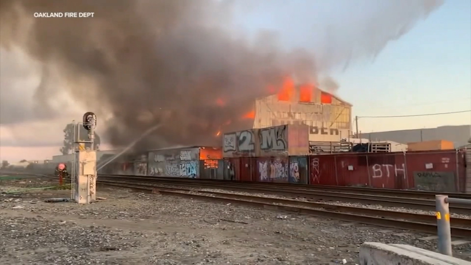 Economy Lumber 4-alarm fire: Oakland railyard owner estimates millions of dollars in damage; plans to rebuild [Video]