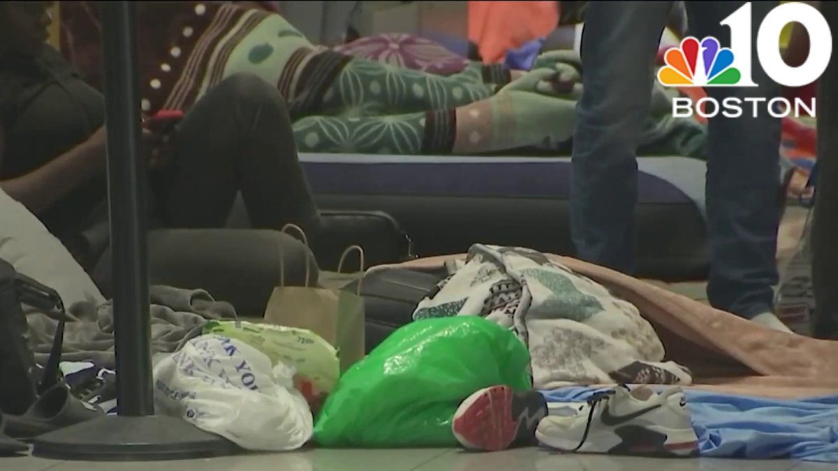 Migrant families banned from sleeping at Logan Airport  NBC Boston [Video]