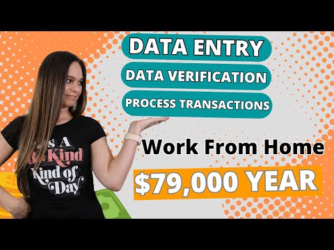 Data Entry & Data Verification Remote Work From Home Jobs | Up To $79,000 Year | No Degree | USA [Video]