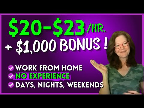 No Experience Needed & An Extra $1,000 !  Remote /Work From Home Job With Day, Night, Weekend Shifts [Video]