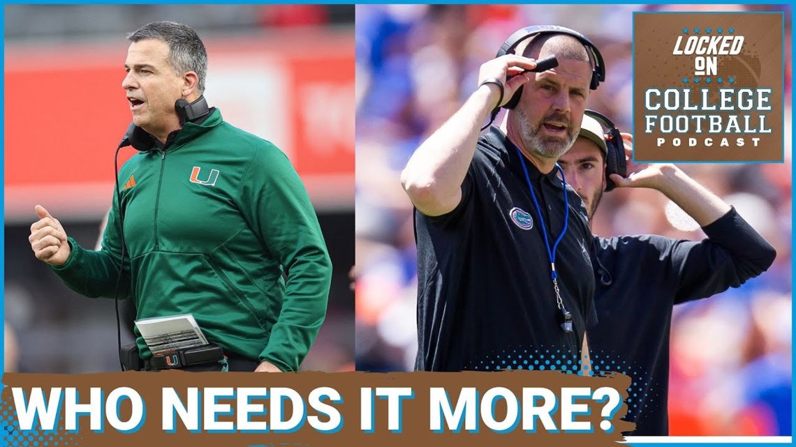 Miami/Mario Cristobal vs Florida/Billy Napier: Who NEEDS a win more? l College Football Podcast [Video]