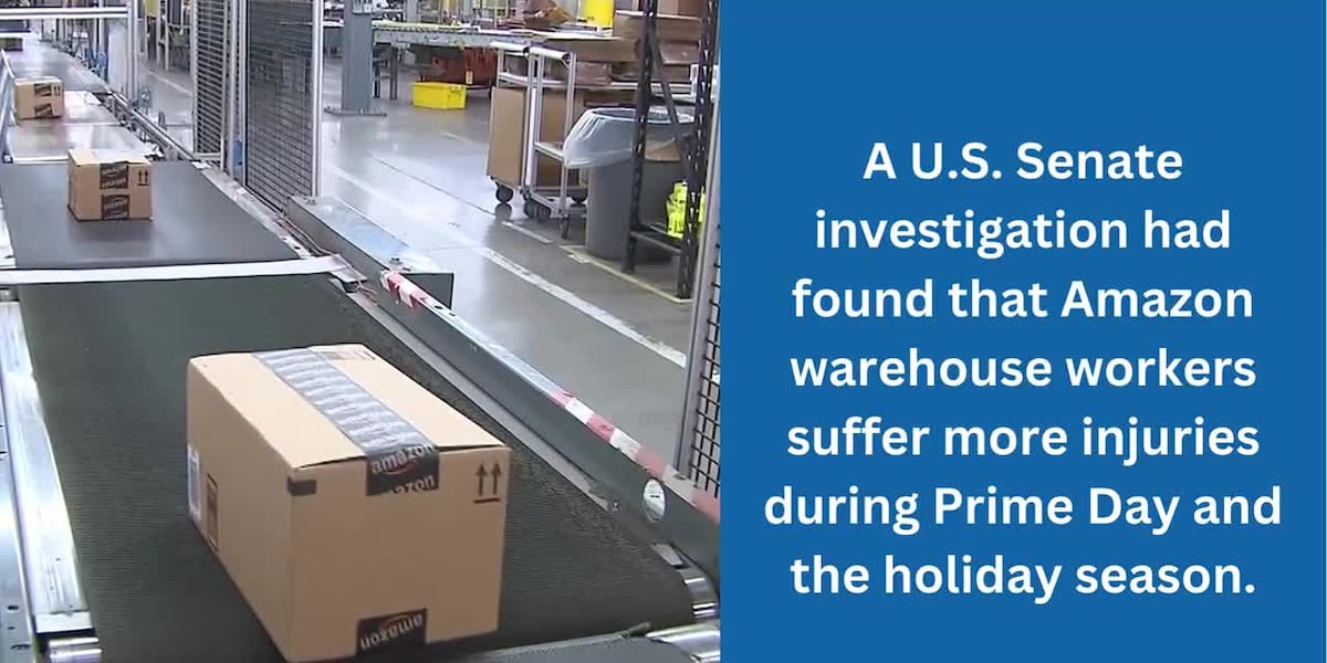 Amazon workers more likely to suffer injuries during Prime Day, Senate report says [Video]