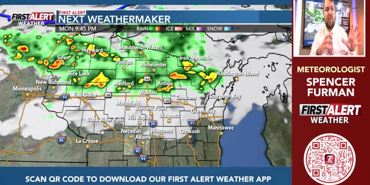 First Alert Weather: First Alert for potentially heavy rain in spots Monday night through Tuesday [Video]
