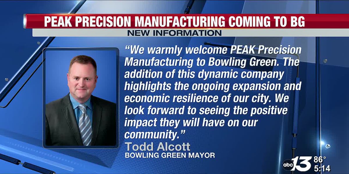 PEAK Precision Manufacturing to establish new facility in Bowling Green [Video]