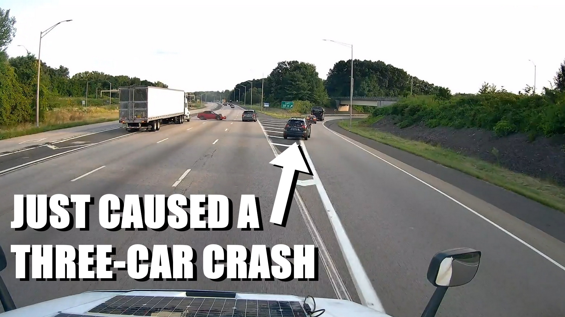 SUV Drivers Reckless Exit Maneuver Causes Three-Car Crash [Video]