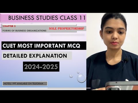 SOLE PROPRIETORSHIP MCQ practice [Video]