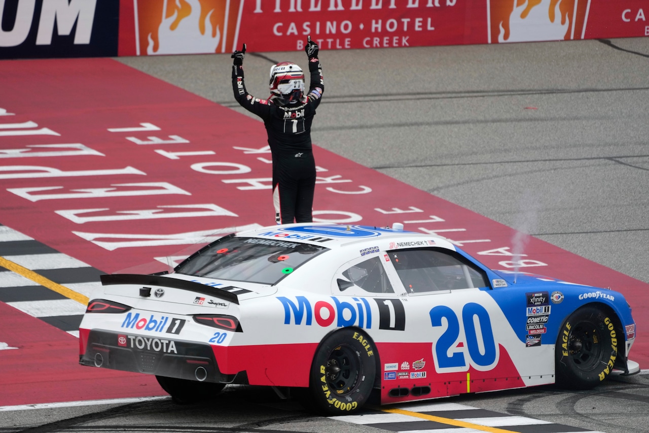 Nemecheks 2nd Xfinity win gives Joe Gibbs Racing 5th victory with 4 drivers [Video]