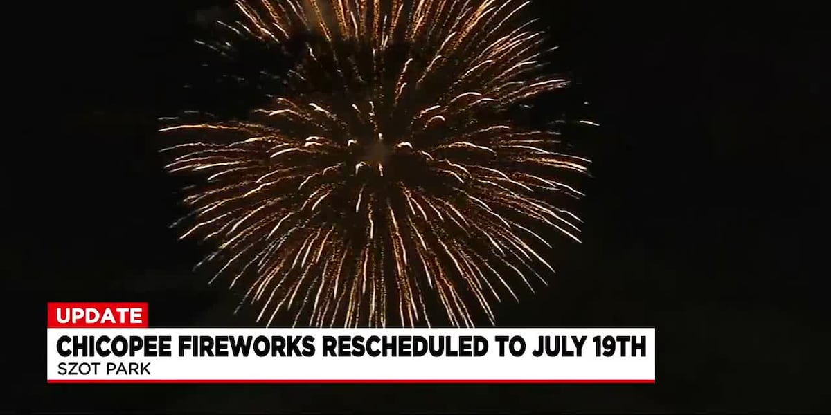 Chicopee fireworks rescheduled to July 19th at Szot Park [Video]