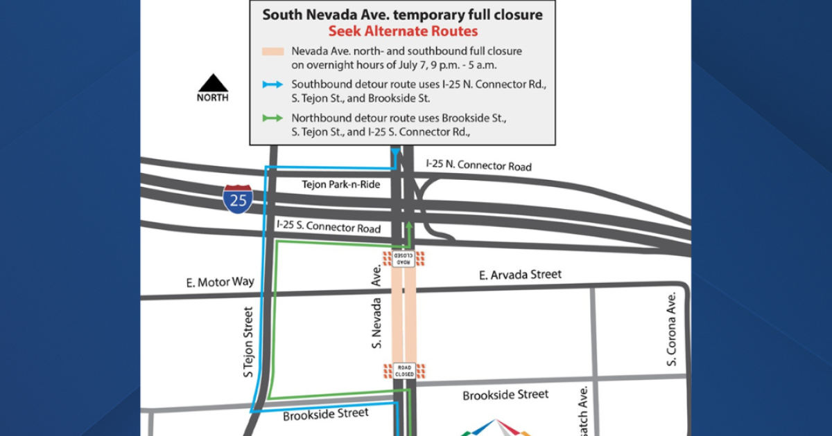 Portion of South Nevada Avenue to close overnight Sunday night [Video]