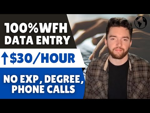 5 Easiest ⬆️$30/HOUR Remote Data Entry Jobs at Home No Phone No Experience Full/Part-Time Hiring [Video]