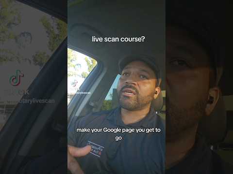 live scan course? [Video]