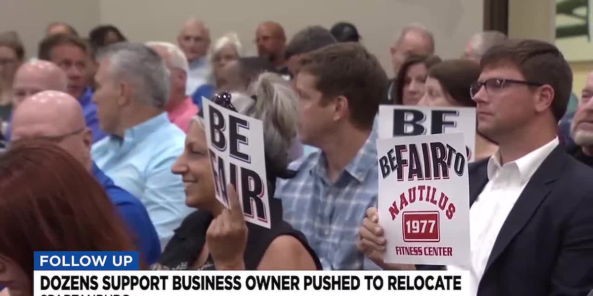 FOLLOW UP: Dozens pack Spartanburg city council, in support of gym urged out by new complex [Video]