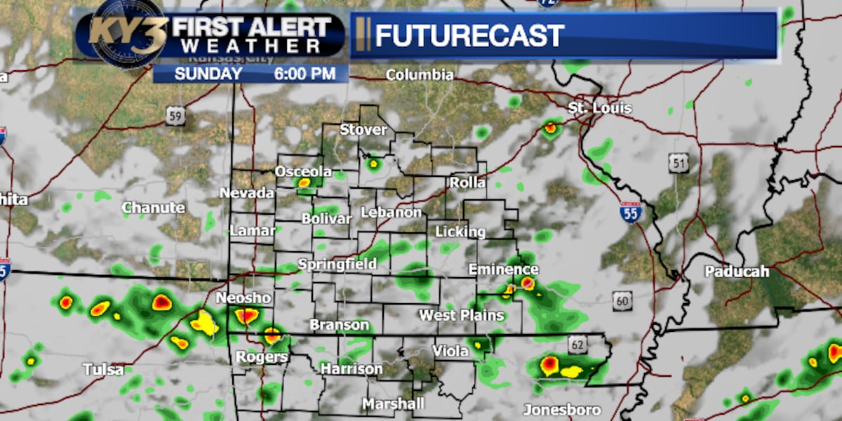 FIRST ALERT WEATHER: Scattered rain today through midweek [Video]