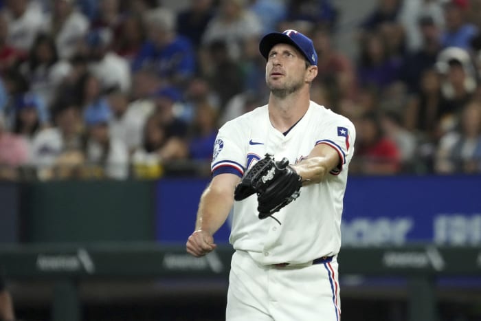 Scherzer exits after 2 innings with arm fatigue in his 1st Rangers start out of the All-Star break [Video]