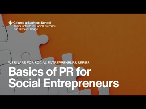 Basics of PR for Social Entrepreneurs [Video]