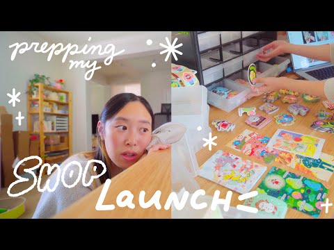 Preparing My Small Biz Shop Launch In A Week 📦✨ business anxiety, rebranding, designing packaging [Video]