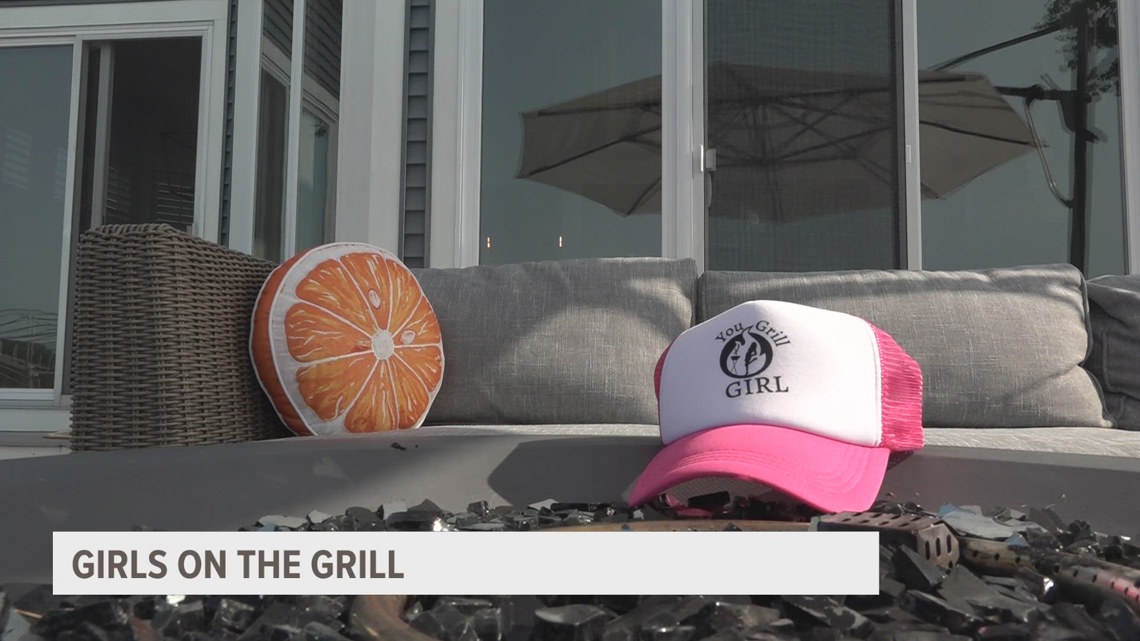 Putting the G-I-R-L in Grill; A North Muskegon mother-daughter start-up is helping girls bring the sizzle to the backyard barbecue [Video]