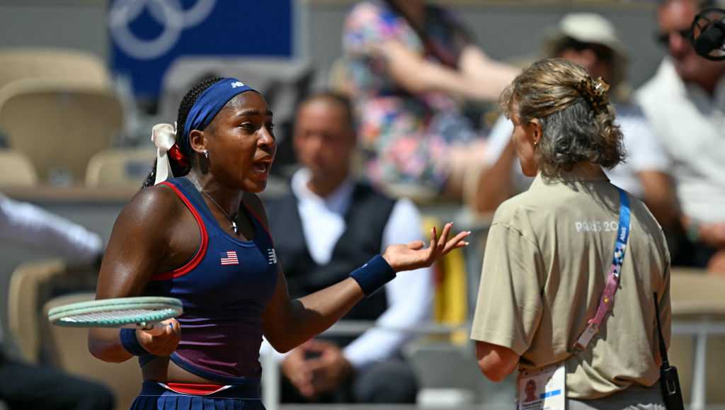 Tearful Coco Gauff exits Paris Olympics singles competition after controversial umpire call [Video]