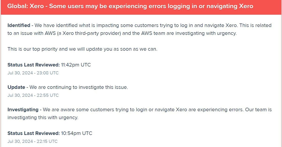 Accounting software giant Xero suffers global outage [Video]