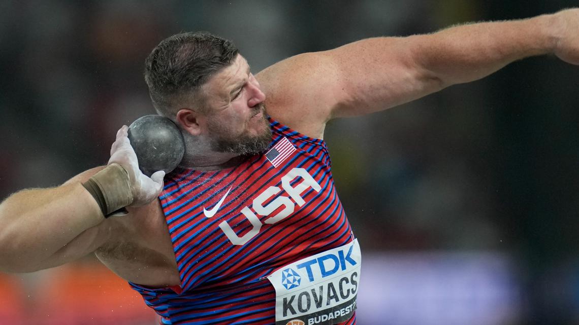 How much does a shot put weigh at the Olympics? [Video]