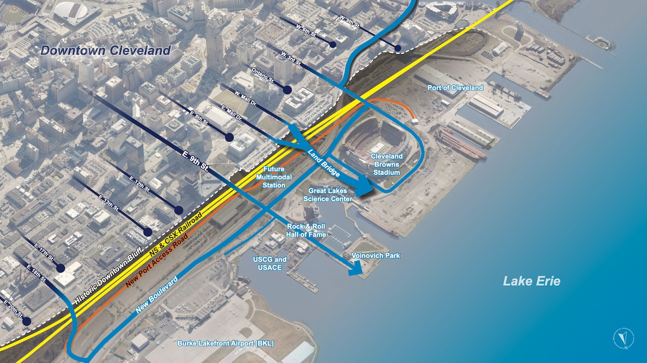 Latest plans for downtown Cleveland lakefront show city could revamp Shoreway with or without Browns Stadium [Video]