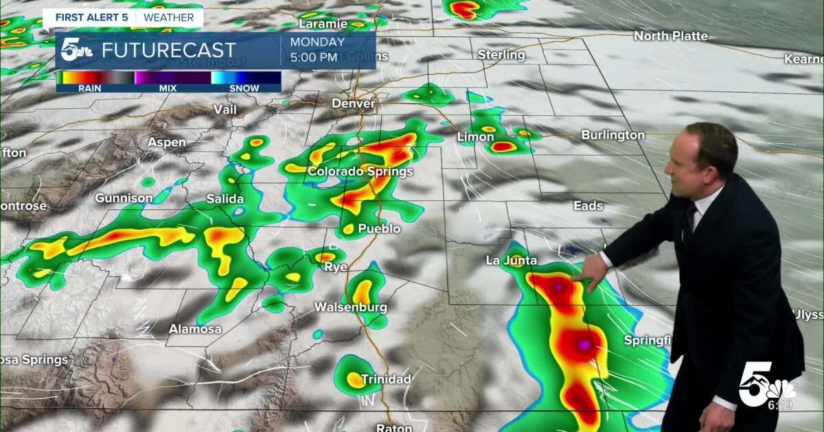 An elevated risk of flooding will be possible with Monday’s thunderstorms [Video]