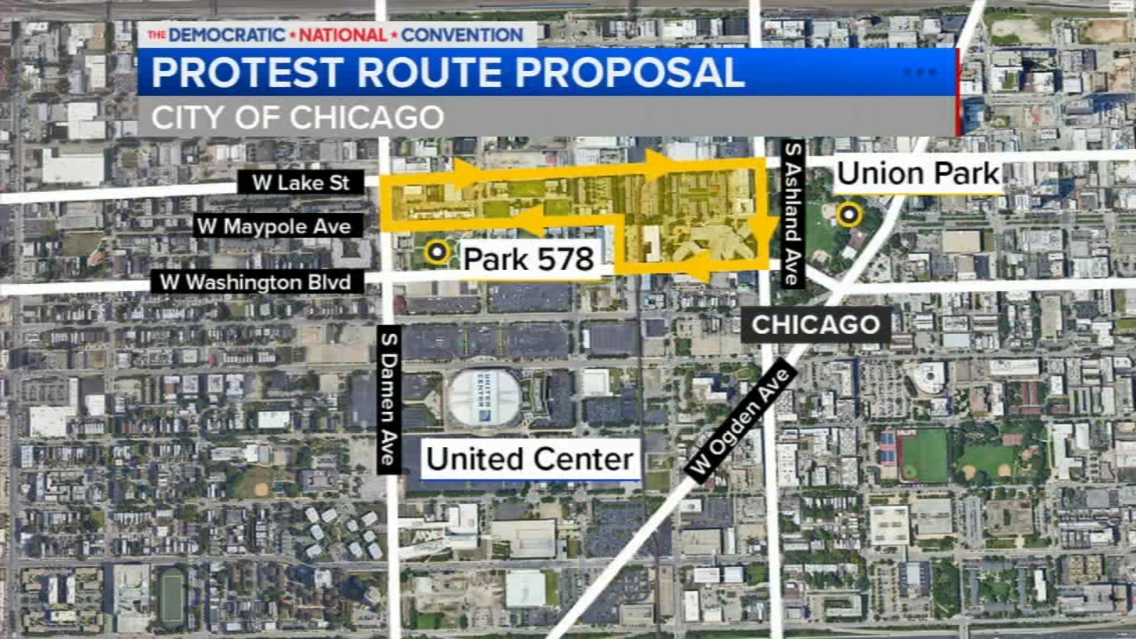 Judge Andrea Wood refuses to grant changes to DNC protest route, going from Union Park, Chicago toward United Center to Park 578 [Video]