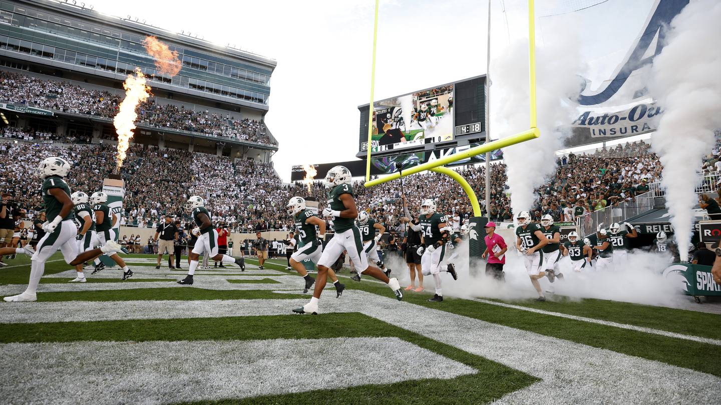 Michigan State sued by quiz creator over Hitler question streamed on videoboards at football game  WSOC TV