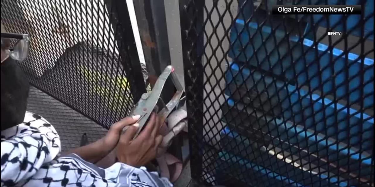 VIDEO: Protestors seen breaching fence at Democratic National Convention [Video]