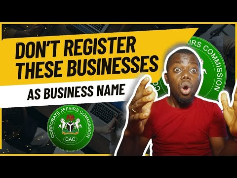 BUSINESSES THAT CAN NOT BE REGISTERED AS A BUSINESS NAME | CAC BUSINESS REGISTRATION [Video]