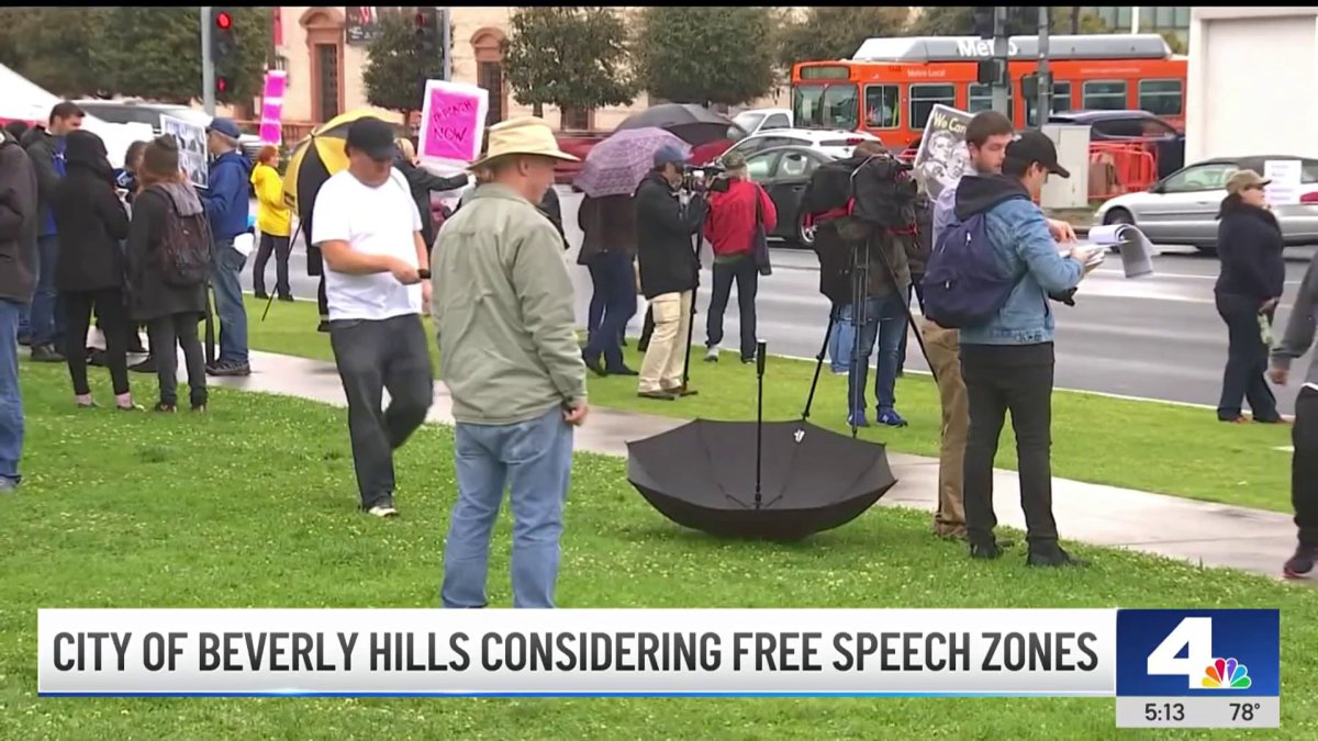 Beverly Hills considering adopting free speech zones  NBC Los Angeles [Video]