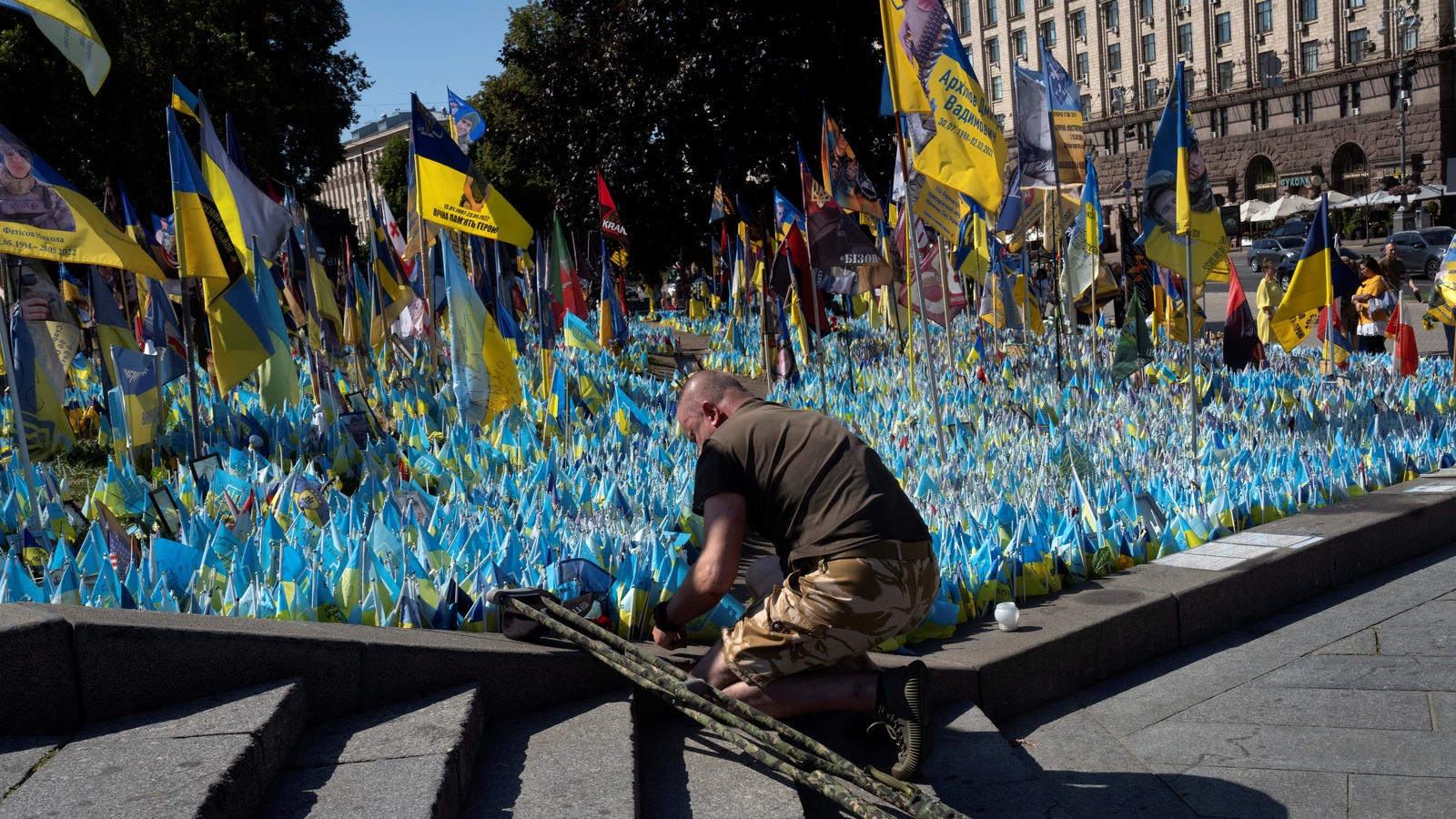 Ukraine somberly marks 33 years of independence as war with Russia, Putin rages on over 2 years after it started [Video]