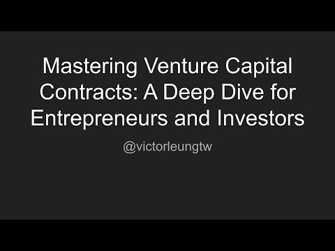 Venture Capital Contracts Explained: Key Terms Every Entrepreneur & Investor Must Know [Video]