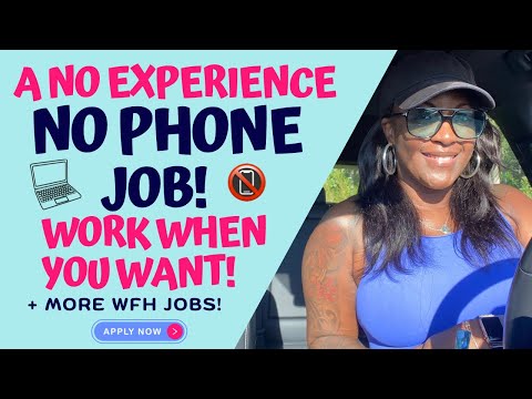 🙌🏾 NO PHONE! A WORK WHEN YOU WANT JOB/SIDE HUSTLE! NO EXPERIENCE NEEDED! WORK FROM HOME JOBS 2024 [Video]