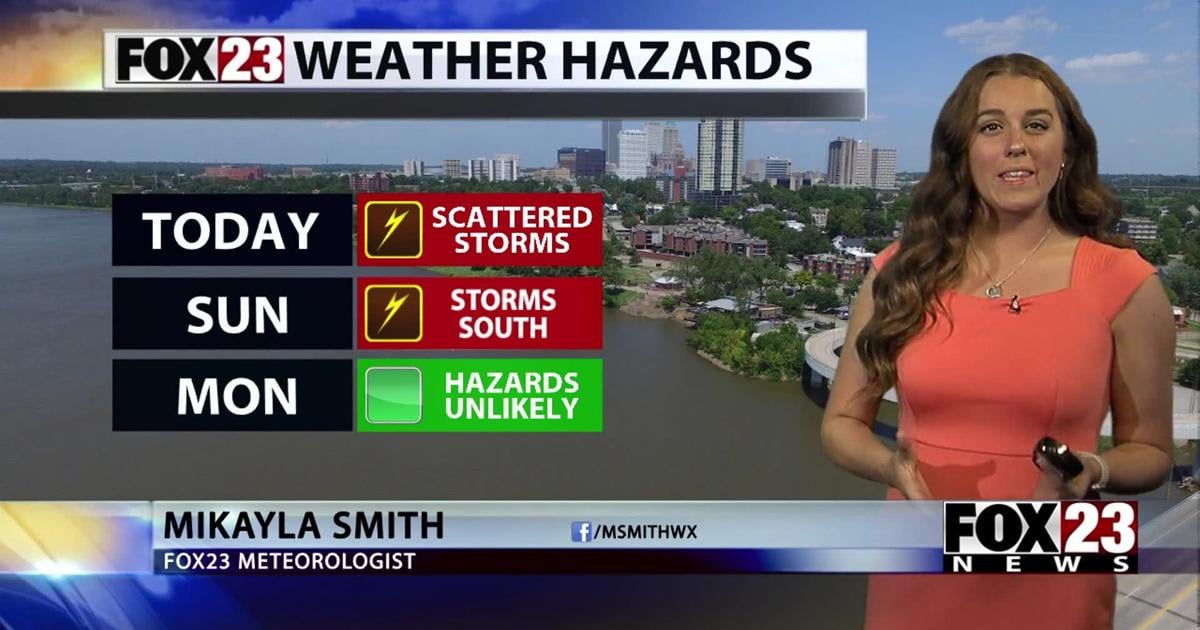 FORECAST: Much cooler Saturday with a few t-storms possible | Weather [Video]