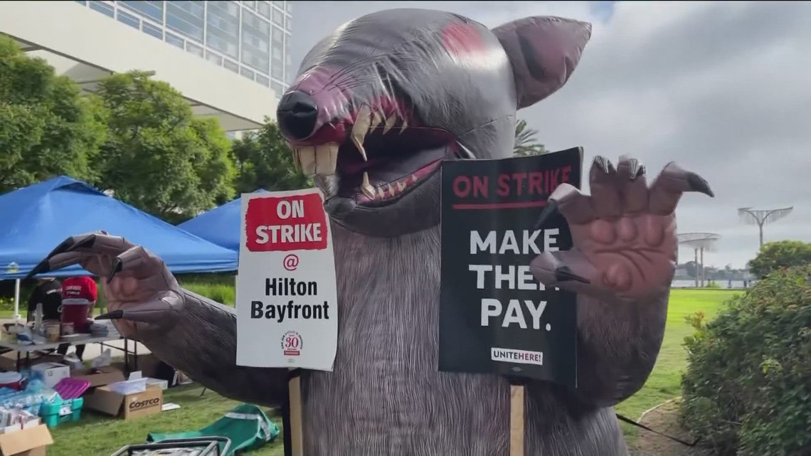 Strike starts at San Diego hotel as housekeepers seek higher wages and daily room cleaning work [Video]