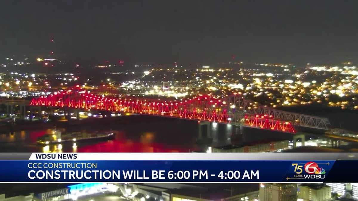 Crescent City Connection Bridge nightly lane closure [Video]