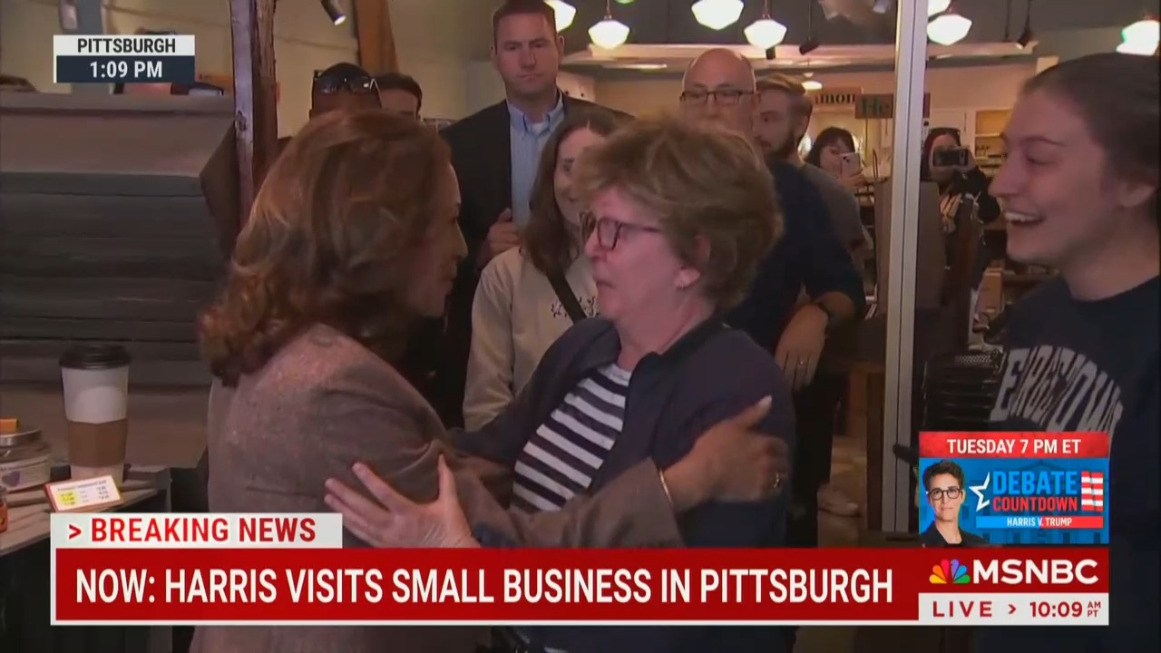 Kamala Harris Greets A Sobbing Supporter In PA [Video]