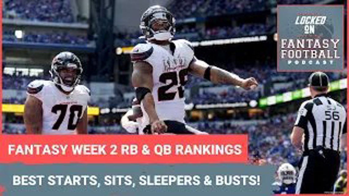 Fantasy football Week 2 RB and QB rankings: BEST starts and sits, sleepers and busts [Video]