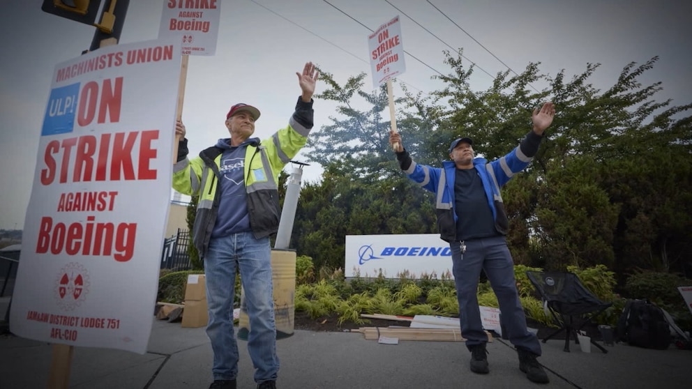 Video Boeing strike sees 33,000 workers walk off job [Video]